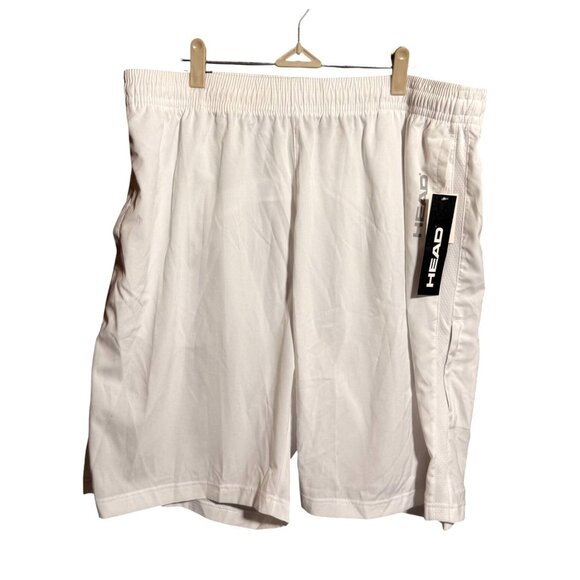 NWT Head Slim Fit Break Point Tennis Shorts Men X-Large White Elastic Waist - Picture 1 of 11